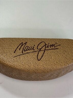 Maui Jim Woven Tan and Black Logo Sunglasses Case Only